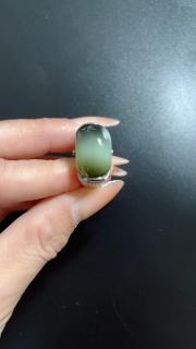 和田玉碧玉黑猫精品男戒