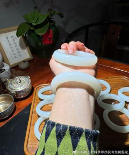 和田玉羊脂白玉手镯新品,高品质品宽条
