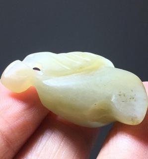 明代和田玉福瓜挂件